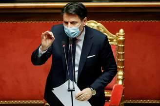 Premiê da Itália, Giuseppe Conte, no Senado em Roma
19/01/2021 REUTERS/Yara Nardi