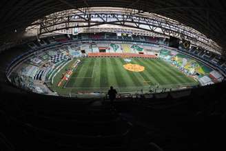 Imagem área do Allianz Parque, estádio do Palmeiras