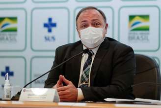 Eduardo Pazuello durante entrevista coletiva em Brasília
15/03/2021 REUTERS/Ueslei Marcelino