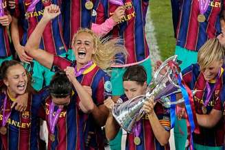 Barcelona venceu a Champions Feminina no último domingo (Foto: BJORN LARSSON ROSVALL / TT NEWS AGENCY / AFP)