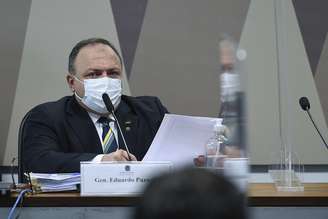 Ex-ministro da Saúde, Eduardo Pazuello fala na CPI da Covid