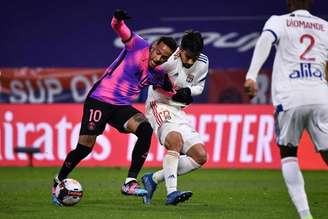 Neymar e Lucas Paquetá fizeram boa temporada no futebol francês (Foto: JEFF PACHOUD / AFP)