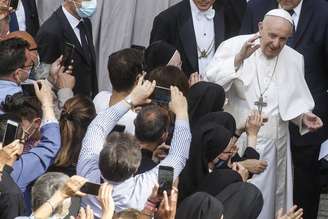 Papa Francisco durante audiência geral no Vaticano