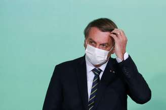 Presidente Jair Bolsonaro durante cerimônia no Palácio do Planalto
10/06/2021 REUTERS/Adriano Machado