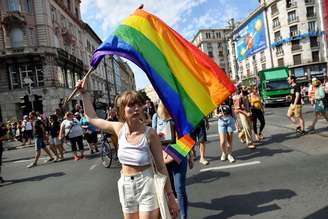 Marcha do orgulho gay em Budapeste
24/07/2021
REUTERS/Marton Monus