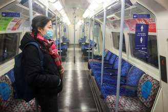 Metrô em Londres durante a pandemia de Covid-19
05/01/2021.
 REUTERS/Hannah McKay
