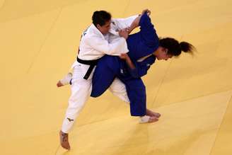 Maria Portela foi eliminada nesta terça-feira na categoria até 70kg do judô (Foto: Jack GUEZ/AFP)