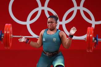 Jaqueline Ferreira durante a disputa em que foi eliminada em Tóquio