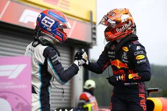 A improvável primeira fila do GP da Bélgica: George Russell vai largar ao lado do pole, Max Verstappen 
