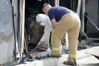 Incêndio em hospital de Covid-19 em Tetovo, na Macedônia do Norte
09/09/2021 REUTERS/Ognen Teofilovski