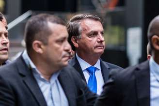 Presidente Jair Bolsonaro deixa hotel em Nova York 
20/09/2021 REUTERS/Stefan Jeremiah