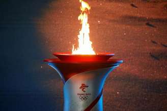 Cerimônia de chegada da chama olímpica em Pequim, China
20/10/2021 REUTERS/Tingshu Wang