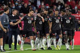 Lille conquistou a primeira vitória na Champions League e chegou aos cinco pontos (Foto: JORGE GUERRERO / AFP)