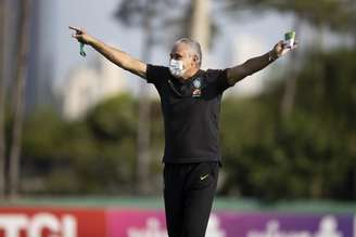 No CT do Palmeiras, Tite comandou o penúltimo treino do Brasil pra encarar a Argentina (Foto: Lucas Figueiredo/CBF)