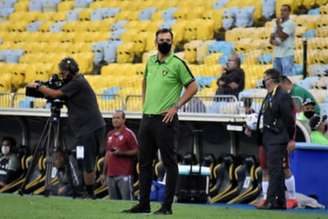 Marquinhos Santos sofreu a segunda derrota no comando do Coelho e não gostou do desempenho da equipe diante do Flu-(Marina Almeida / América-MG)