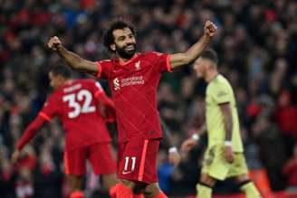 O egípcio Salah é um dos destaques do Liverpool (Foto: PAUL ELLIS / AFP)