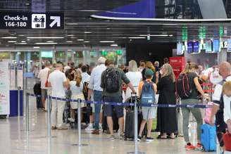 Movimentação no Aeroporto de Fiumicino, o mais movimentado da Itália