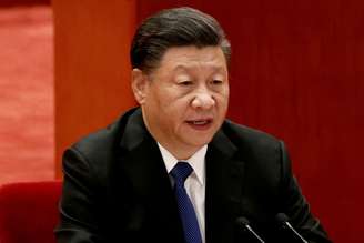 Presidente chinês, Xi Jinping, em Pequim
09/10/2021
REUTERS/Carlos García Rawlins