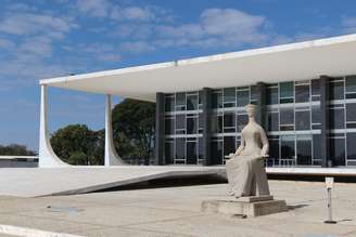 Palácio do Supremo Tribunal Federal na Praça dos Três poderes em Brasília