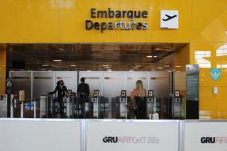 Movimentação no Aeroporto Internacional de São Paulo na cidade de Guarulhos