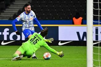 Hertha venceu o BVB na Bundesliga (Foto: TOBIAS SCHWARZ / AFP)