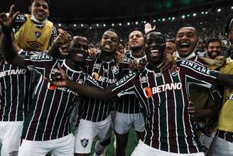 Jogadores do Fluminense comemoram vaga para a Pré-Libertadores
