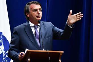 Presidente Jair Bolsonaro (PL) durante cerimônia de Lançamento do Modelo Regulatório do Inmetro