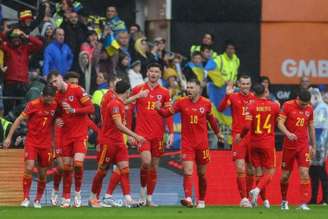 País de Gales derrotou a Ucrânia por 1 a 0 em Cardiff (GEOFF CADDICK / AFP)