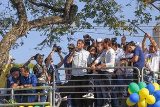 Bolsonaro na Marcha para Jesus, em São Paulo, neste sábado, 9