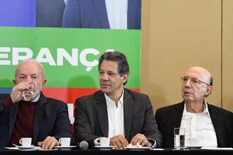 Lula, Haddad e Henrique Meirelles 
