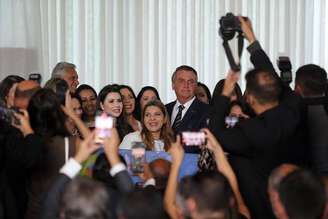 Jair Bolsonaro recebe deputados aliados em evento no Palácio da Alvorada