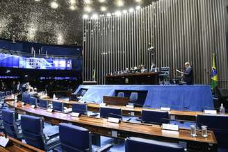 Plenário do Senado Federal durante sessão deliberativa ordinária semipresencial desta terça-feira, 25. Foto: Roque de Sá/Agência Senado