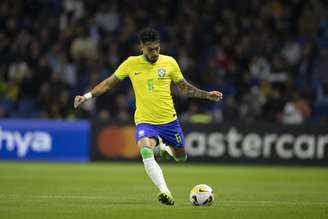 Alex Telles em ação pela Seleção Brasileira (Foto: Lucas Figueiredo/CBF)