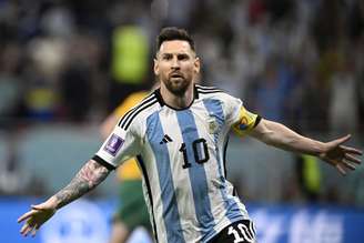 Messi abriu o placar para a Argentina nas oitavas de final da Copa do Mundo (Alfredo ESTRELLA/AFP)