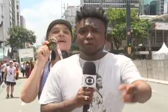 Repórter Thiago Simpatia não reconheceu atriz Isabel Teixeira