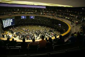 O plenário da Câmara dos Deputados, no Congresso Nacional