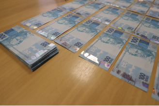 Cédulas falsas apreendidas pela PF no Rio de Janeiro