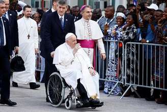 Papa Francisco durante visita a Kinshasa, na República Democrática do Congo
03/02/2023
REUTERS/Yara Nardi