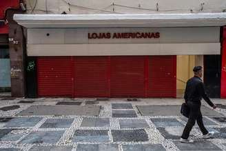 SAO PAULO SP 18/01/2023 ECONOMIA - LOJAS AMERICANAS/ CENTRO DE SAO PAULO - Fachada das loja Americanas na regiao central de Sao paulo. FOTO TABA BENEDICTO / ESTADAO