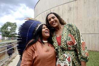 A ministra dos Povos Indígenas, Sônia Guajajara, e a da Igualdade Racial, Anielle Franco