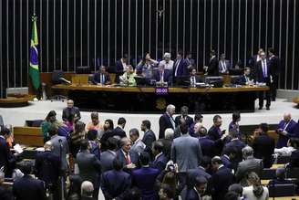 Sessão na Câmara dos Deputados