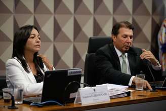 Na foto, a senadora Eliziane Gama ( PSD-MA) relatora da CPMI e o deputado Arthur Maia (União-BA), presidente da CPMI.