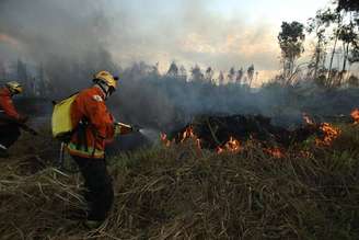 Queimada no setor de clubes sul em Brasília na quarta-feira; Fundo Clima tem como objetivo financiar projetos relacionados à redução de emissão de gases do efeito estufa