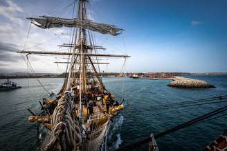 Amerigo Vespucci durante sua expedição pelo mundo