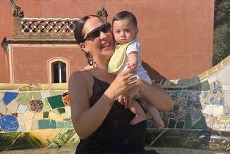 Claudia Raia com o filho Luca |