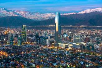 Capital do Chile, Santiago é rodeada pela Cordilheira dos Andes