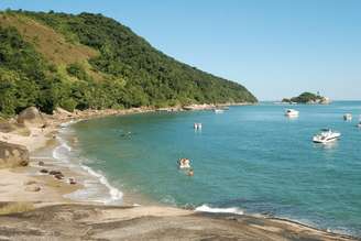 Praia do Sangava, em Guarujá