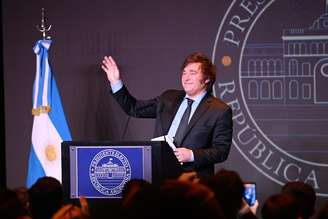 Javier Milei toma posse como novo presidente da Argentina 10 de dezembro. 