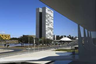 Vista do Planalto para o Congresso Nacional e o STF