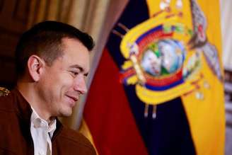 Daniel Noboa durante entrevista à Reuters em Quito
15/12/2023 REUTERS/Karen Toro